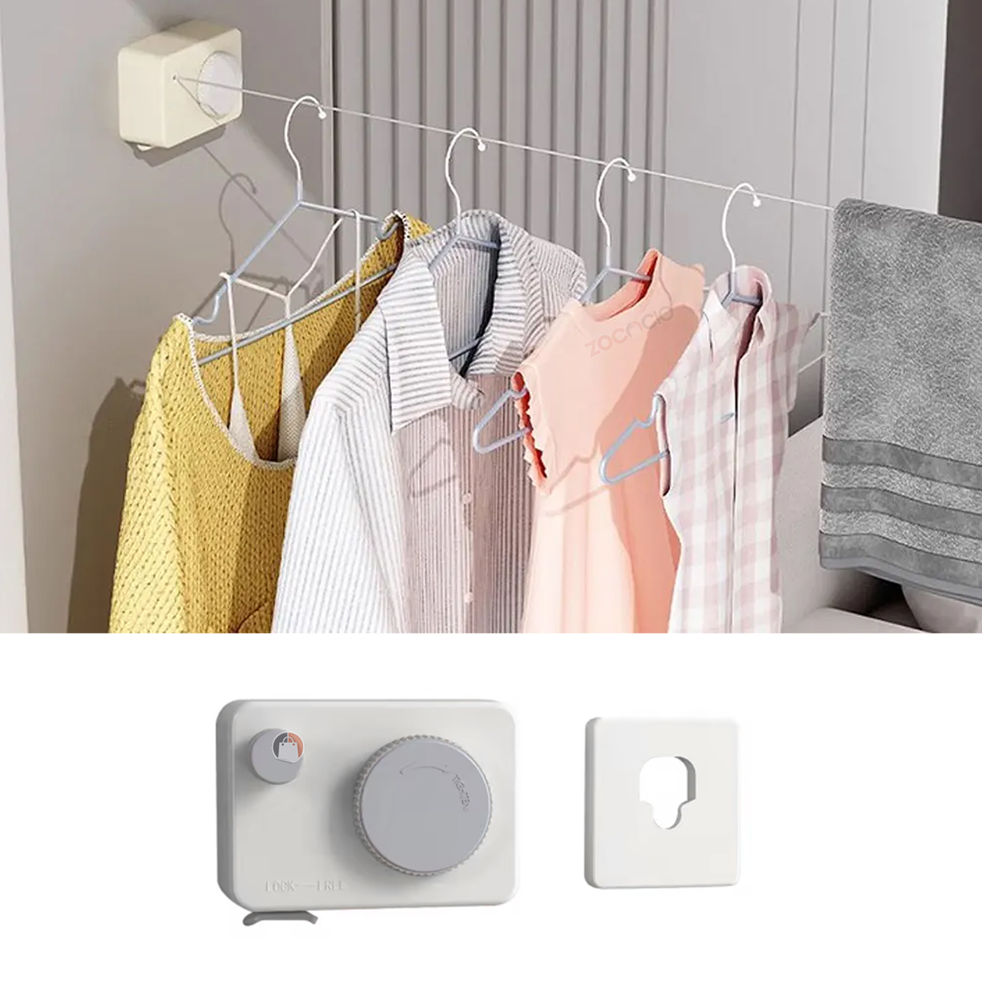 Miniatura 3 de Tendedero Retráctil Cuerda Ajustable